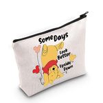 WZMPA Funny Wei Ni Bear Cosmetic Makeup Bag Wei Ni Inspired Gift Some Days Look Better Upside Wei Ni Zipper Pouch Bag For Wei Ni Fans (Some Days Wei Ni), Some Days Wennie, Fit