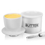 French Butter Crock, Butter Dish with Knife for Soft Butter-No More Hard Butter Anymore for Gift