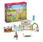 schleich HORSE CLUB — 86-Piece Friendship Horse Tournament Playset, Horse Playset With Arabian Mare Figurine and 2 Dolls, Horse Toys for Girls and Boys Ages 5+