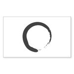 CafePress Enso Zen Circle Rectangle Sticker Rectangle Bumper Sticker Car Decal