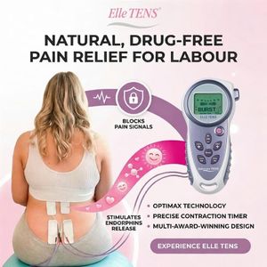 Babycare Elle TENS Maternity Machine – Dual Channel Pain Relief for Labour, Includes Electrodes & Batteries