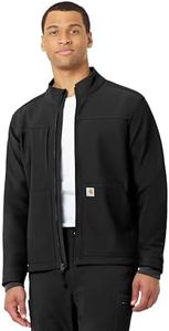 Carhartt Men's Rugged Flex Modern Fit Fluid Resistant Bonded Fleece Jacket, Black, Large