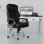 Rose Designer Chairs SpaceX Chair (Leatherette, Black)