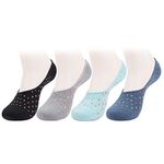 Bonjour Women's Cotton Regular Socks (BROFL-21-PO4_Multicoloured_Free)