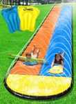 Jambo 20' Extra Long Double Slip Splash and Slide- with 2 Body Boards