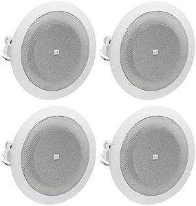 JBL 8124 - Full-Range In-Ceiling Loudspeaker with 70 Volt/100 Volt Taps (4 Pack)