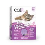 Catit Go Natural Lavender Scented Pea Husk Clumping Cat Litter, Deodorising, 99.9% Dust-Free, Fast Clumping Cat Litter, Plant-Based Litter for Cats & Kittens, 5.6kg (2 x 2.8kg)