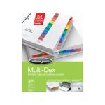 Wilson Jones MultiDex Dividers, Jan-Dec Tab Index, Multicolor Tabs with Black Print, Pre-Labeled, Table of Contents (W90303)