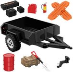 GLOBACT 1/18 RC Trailer with Hitch RC Crawler Accessories for TRX4M Defender 1/18 RC Crawler Upgrade