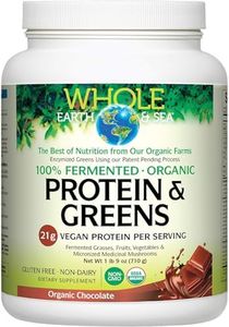 Natural Factors Whole Earth & Sea Fermented Organic Protein & Greens Organic Chocolate, 710 g