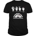 Rock Paper Scissors Table Saw Funny Carpenter T ShirtT Shirt Black