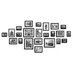 Lillyvale Large Multi Picture Photo Frames Wall Set 23 Pieces Set (Black)