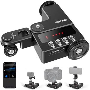 NEEWER Kit Dolly Motorizzato Fotocamera, Controllo App, Motore Ultra Silenzioso, Compatibile con GoPro Hero13 12 iPhone 15 Pro Max Samsung S24 DSLR Camera, DL200 (Solo per Pavimenti Lisci e Scrivanie)