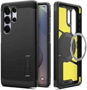 Spigen Tough Armor (Ai) MagFit Designed for Galaxy S25 Ultra Case [Kickstand] [Fast Wireless Charging] (2025) - Black