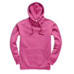 Plain Pullover Hoodie Hooded Top Unisex Mens Ladies Hoody Sweatshirts, Neon Pink, M