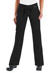 KOI Women's Tall Morgan Ultra Yoga-Style Cargo Scrub Pants, Black, Large/Tall