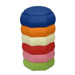 Lifemaison 6 PCS Stepping Stones Kids Balance River Stones Outdoor Indoor,Stones Balance Beam Game for Obstacle Course,Sensory Play,Stackable,Non-Slip Kids Balance Stepping Stones Multicoloured