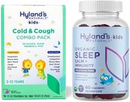 Hyland's Kids Cold & Cough, Day/Night Combo Pack, Cold Medicine for Ages 2+, Syrup Cough Medicine + Organic Sleep, Calm + Immunity with Chamomile, Elderberry & Passion Flower 60 Vegan Gummies