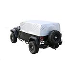 RAMPAGE PRODUCTS Water Repellent Multiguard Cab Cover for Jeep Wrangler JK | Fits Over Installed Top, Flannel Inner Liner, Silver | 2264 | Fits 2007-2018 Jeep Wrangler JKU 4-Door