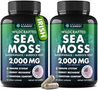 Sea Moss Capsules - Irish Sea Moss Advanced with Burdock Root, Bladderwrack & Muira Puama for Immunity, Gut, & Energy - Superfood Sea Moss Supplements w/Raw Sea Moss Powder (2 Pack)
