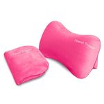 ITSA Towel Trapper | Inflatable Travel Beach Pillow | Sunlounger Towel Strap | Portable Pillow | Towel Gripper, Neck Support Blow Up Pillow (Hot Pink)