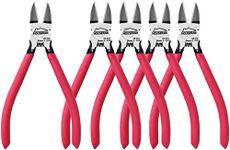 Wire Cutters, 5 PACK, 6" Wire Cutters Set, HOUSERAN Side Cutters Flush Cut Pliers, Diagonal Cutting Pliers with 2 Layers Non-slip Handle, Spring Loaded Wire Cutters for Jewelry Making, Crafts, Zip Tie