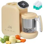Baby Food Maker, 5 in 1 Baby Food Processor, Smart Control Multifunctional Steamer Grinder with Steam Pot, Auto Cooking & Grinding, Baby Food Warmer Mills Machine (Yellow)