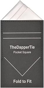 TheDapperTie - Men's Trifecta White Triangle Pre Folded Pocket Square