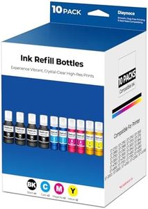 Compatible for EPT502 Ink Refill Bottles Eco Tank ET-2850 ET-3850 ET-4850 ET-15000 Replacement for EPT502 Ink (10 Bottles) for ET 2850 ET 3850 ET15000 ET4850 ET-2760 ET-3830 ET3843 ET-3760 ET2750