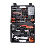 BLACK+DECKER BMT126C Hand Tool Kit for Home & DIY Use (126-Piece) - Includes Screwdriver, Wrench, Ratchet, Utility Knife, Saw, Claw Hammer, Measuring Tape and Plier, 6 Month Warranty, ORANGE & BLACK