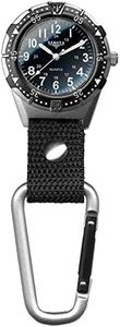 Dakota Watch Company Men's Aluminum Backpacker Clip Watch, Black (28446)
