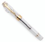 JINHAO 100 Fountain Pen Metal and Resin Large Capacity Writing Pen with Converter (Medium Nib, Transparent)
