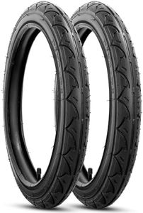 Rear 16×1.75 Tires and Inner Tubes, 16x1.75/47-305 Stroller Tires Fit for BOB 3-Wheeler Gear Jogging Troller Models-Single and Double Stroller Including Revolution SE/Pro/Flex/SU/Ironman(2Sets)