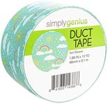 Simply Genius Pattern Duct Tape Heavy Duty - Craft Supplies for Kids & Adults - Colored Duct Tape - Single Roll 1.8 in x 10 Yards - Colorful Tape for DIY, Craft & Home Improvement (Sun Shower)