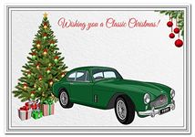 Classic Car Christmas cards - Unique Range Motoring Designs - Vintage Antique (1959 Aston Martin DB3 Xmas Card)