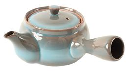 Mino ware Japanese Pottery Teapot Kyusu with Infuser made in Japan (Japan Import) SYK010 (Blue & Brown)