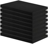 Crafjie 8 Pcs Packing Foam Sheets 16 x 12 x 1 Inch Polyurethane Foam Sheet, Cuttable Foam Inserts Tool Box Cushioning, Camera, Crafts, Black