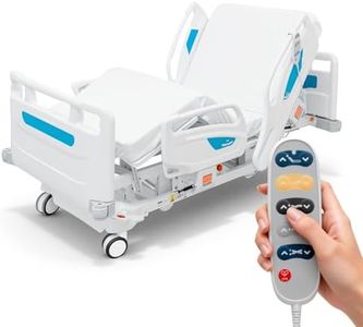 noerishia Timotion 5-Function Electric Hospital Bed with CPR Emergency Release, German DEWERT Motor, 250kg Weight Capacity, Adjustable Home Care Bed for Elderly Patients