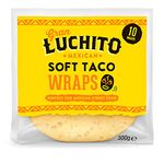 Gran Luchito Mexican Soft Taco Tortilla Wheat Wraps 300g (Pack of 8) | Perfect for Taco Night