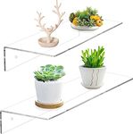 Parikshit Sublimation 2 pcs Wall Shelf for Bedroom Living Room décor Home Decor Bathroom Kitchen Invisible Book Shelf organizor Rack (15 INCH)