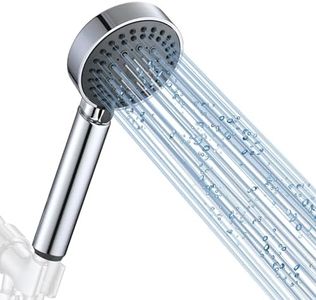 Yasinu Luxury Handheld Shower Head 5-Mode Soft Rainfall Sprayer Large Hand Shower (Chrome, 90 mm)