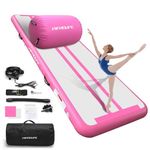 HMTAOLIFE Gymnastics Mat Air Tumble Track, 6.6/10/13/16/20ft Inflatable Training Mat for Kids, Gymnastics Air Mat Tumble Track with Air Pump for Home/Water Fun/Gym/Yoga/Training/Cheerleading