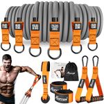 Heavy Resistance Bands 300lbs, Weight Bands for Exercise with Handles, Door Anchor, Carry Bag, Workout Bands for Men, Physical Therapy, Muscle Training, Strength, Slim, Yoga, Home Gym Equipment