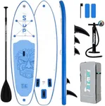 FunWater SUP Inflatable Stand Up Paddle Board 10'6×33"×6" Ultra-Light Inflatable Paddleboard with ISUP Accessories,Fins,Adjustable Paddle, Pump,Backpack