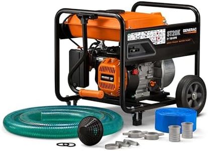 Generac 6822 Semi-Trash Water Pump - Powerful 5 HP Gas-Powered Pump for Efficient Water Removal, Ideal for Outdoor, Garden, and Pool Use, Includes Accessory Kit