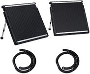 vidaXL Double Pool Solar Heating Panel - Extend your Swimming Season, Suitable for Above-Ground Pools, PE and Aluminium Construction, Adjustable Support Feet.