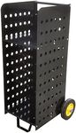 FireUp 88cm H Black Steel Plate Firewood Cart Trolley WC021 60kg Capacity