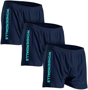 Wonderballs Sport Boxer Underwear for Men - Navy, Small, (Pack of 3) - Ultra-Soft & Breathable Pima Cotton & Modal Blend - Athletic Underwear Boxer Shorts for Men