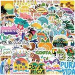 California Sunshine Stickers |62 Pcs California Beach and Cityscape Waterproof Vinyl Decals for Water Bottles Bicycle Laptop Refrigerator Luggage Computer Mobile Phone Skateboard Bike Decor