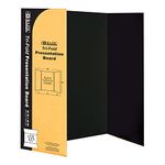 BAZIC Trifold Presentation Board 36" X 48" Black, Tri-Fold Corrugated Poster Boards, Cardboard for Display Boards Science Fair Art Project, 1-Pack